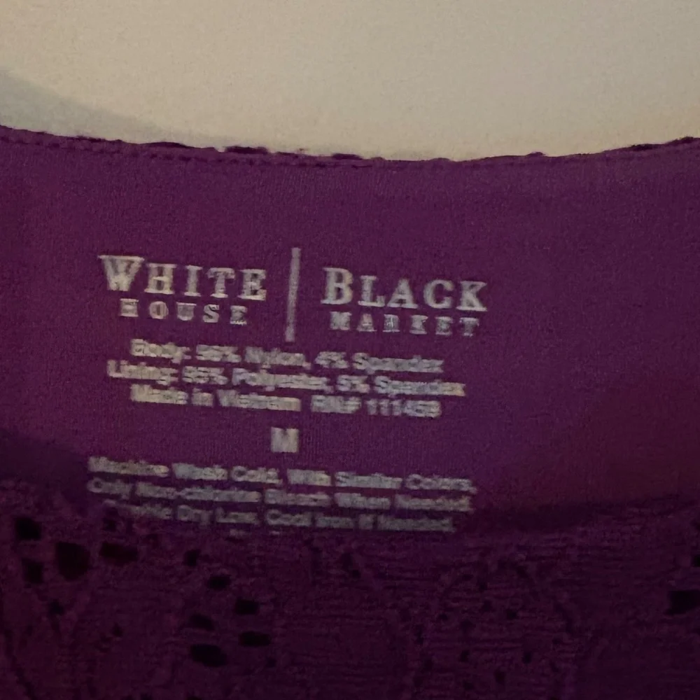 White House Black Market Purple Lace Camisole - Picture 1 of 3